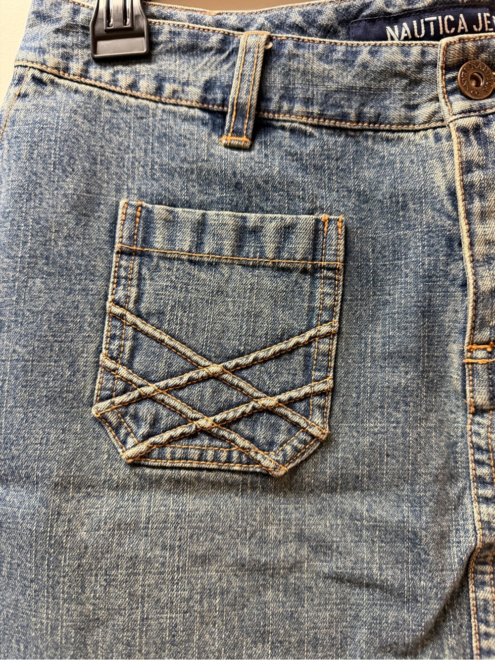 Nautica Jeans Women's Denim Skirt - Blue Size 4 - Picture 2 of 6